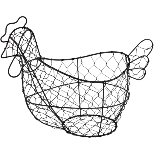 Black Iron Wire Egg Basket