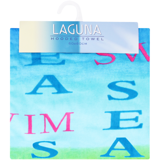 Laguna Printed Kids Hooded Beach Towel 60 x 60cm