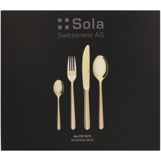 Sola PVD Champagne Cutlery Set 16 Piece