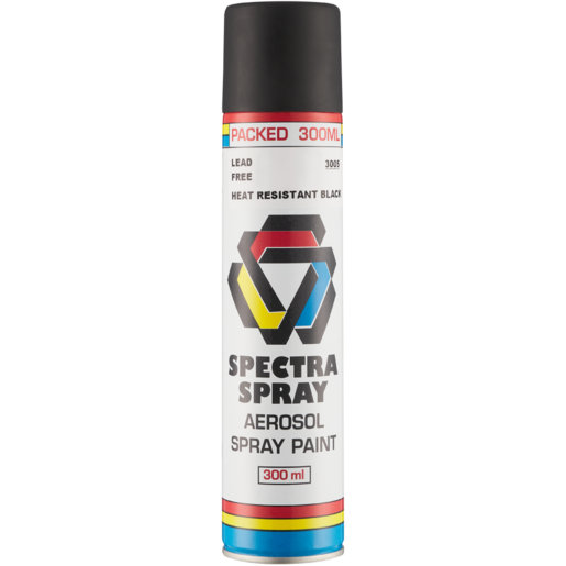 Spectra Heat Resistant Black Spray Paint Can 300ml
