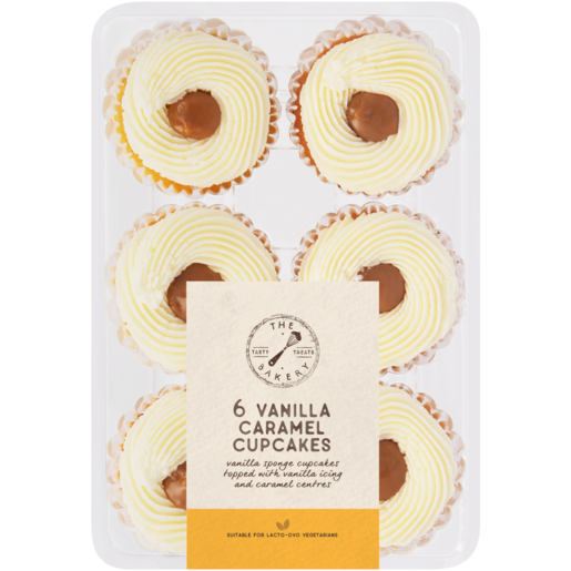 The Bakery Vanilla Caramel Cupcakes 6 Pack