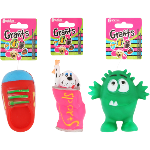 Grants Assorted Small Daro Squeaky Dog Toy (Assorted Item - Supplied At Random)