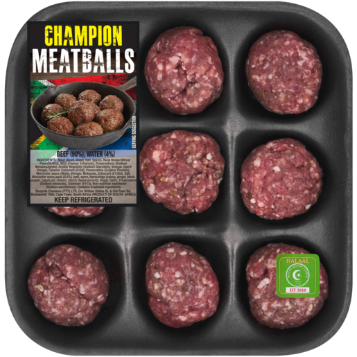 Champion Halaal Beef Meatballs 9 Pack Per kg