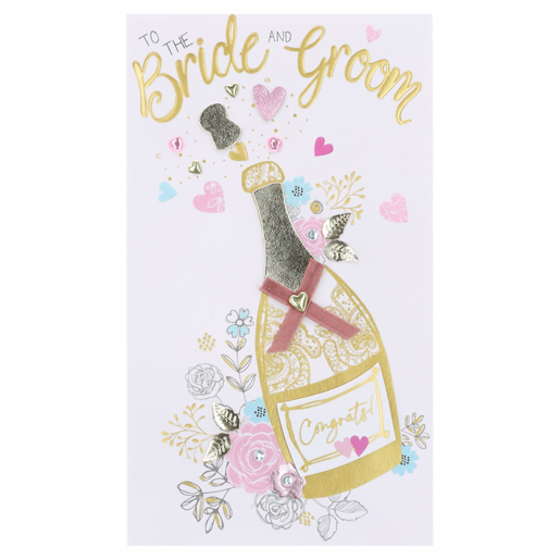 Champagne Bride & Groom Everyday Card