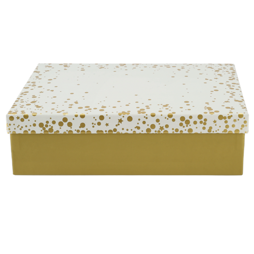 Creative White & Gold Small Foil Gift Box